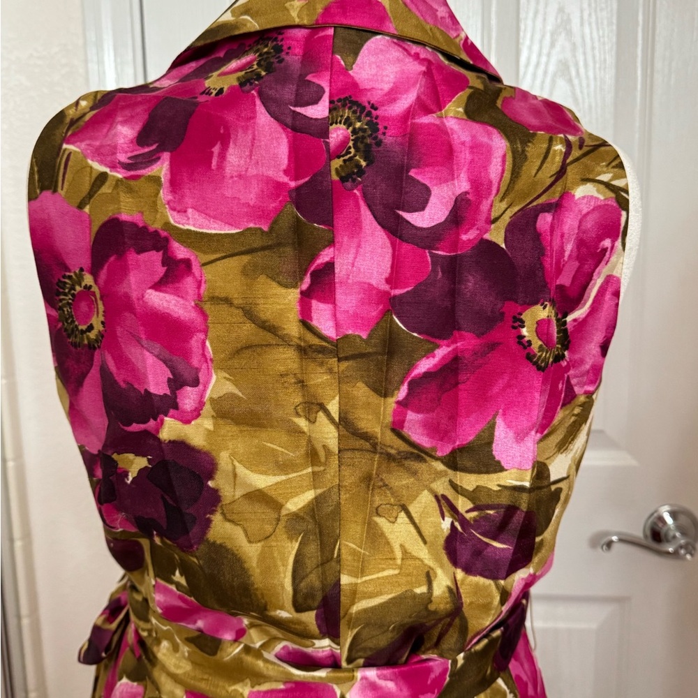 Jessica Howard Pink and Green Floral Midi Dress - Picture 5 of 7